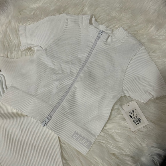 Forever 21 White Ribbed Shorts - Picture 3 of 7